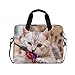 Laptoptasche, Katzen-Beißspielzeug, Aktentasche, Computer-Tragetasche, 40,6 cm (16 Zoll), Schutzhülle mit Griff, mehrere Taschen, niedliches Design
