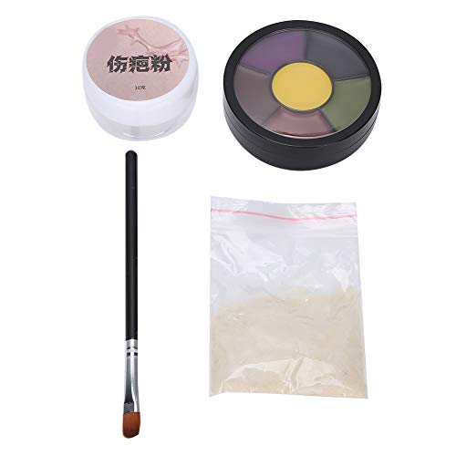 Akozon Pó de gel de maquiagem para cicatrizes de feridas falsas, cicatrizes reutilizáveis para o Dia