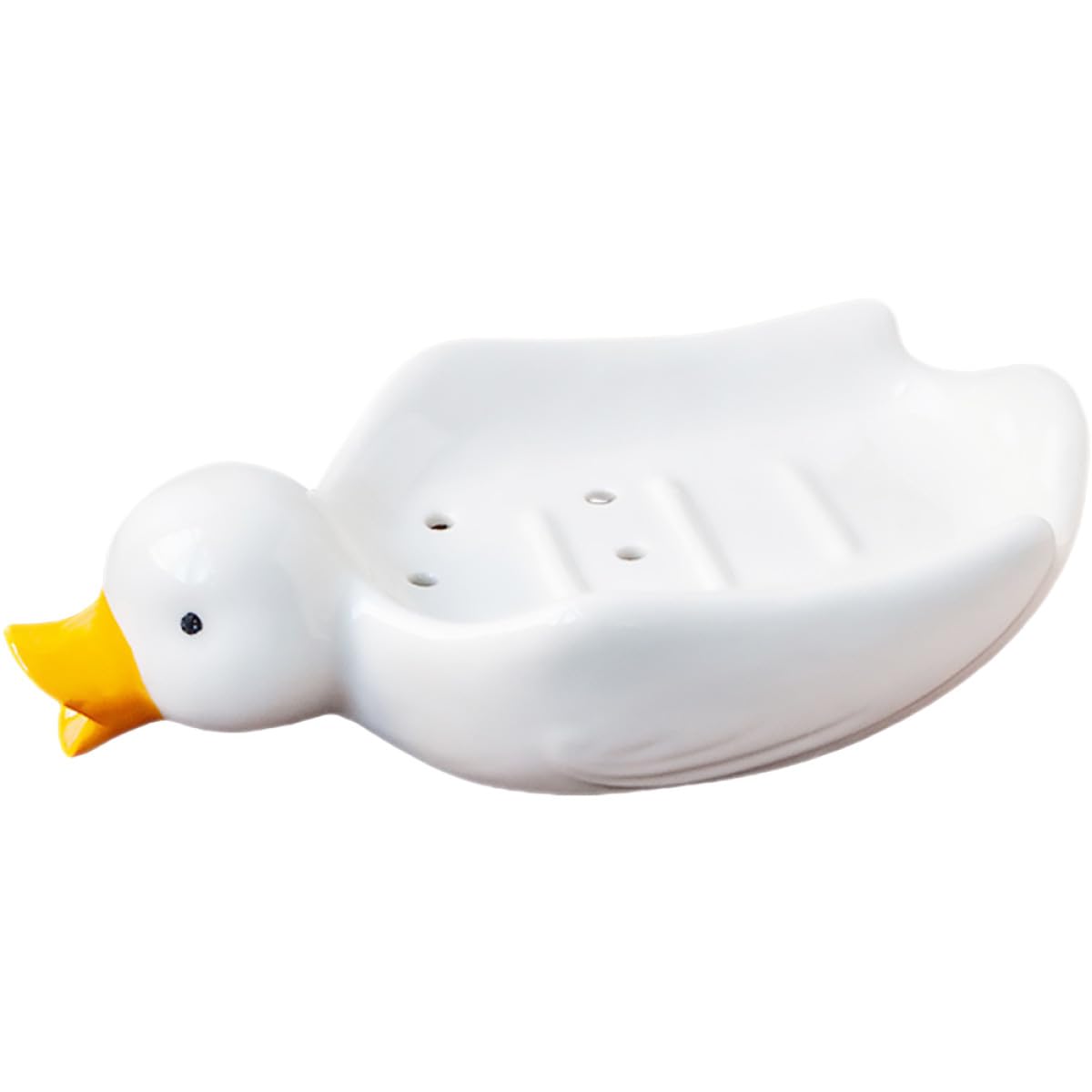Boîte à savonnette en céramique blanche VALICLUD mignonne pour salle de bain