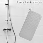Non Slip Bath Mat Rubber Bathmat Comfortable Shower Mat for Bathtub Shower Room Grey