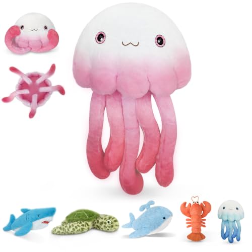 Image of Niuniu Daddy Weighted Stuffed Animal, 20 in 3.3 lbs Jellyfish Comfort Plush