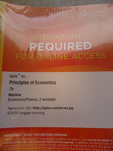 Principles of Economics - Aplia 2 Semesters Access - 7th edition