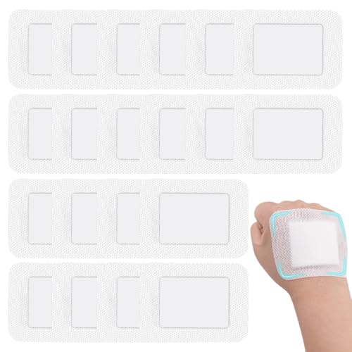 MIRKUZI 25 vendas adhesivas estériles, 10 x 15 cm, autoadhesivas, para prevenir cortes y abrasiones
