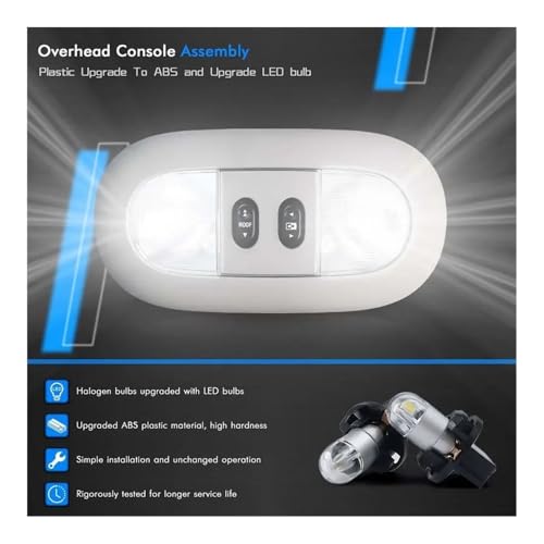 Lámpara de lectura de techo con control de techo solar para Ford F150 2006-2008 4
