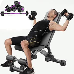 Halterbank Fitnessstoel liggend voor Home Gym Gewichtheffen en krachttraining voor volledige lichaamstraining met snel vouwen,met een gewicht van 1322 pond (Color : Black 2, Size : 30x75x22 cm)