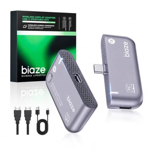 Wireless HDMI Transmitter and Receiver USB C 165FT/50M Plug and Play by biaze - Used condition - US$46.71