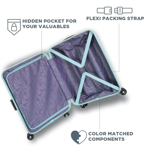 Image of American Tourister Liftoff+ | Small Size Cabin Trolley Bag (55 cm) for Travel | 360 8 Wheel Travel Luggage | Hard Case Polypropylene (PP) Suitcase | Mounted TSA Lock | Spa Blue