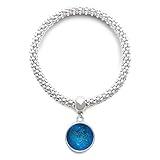 Material: Metall DIYthinker Damen Sternennacht Cornus Zodiac Constellation Sliver Armband Laufende Anhänger Schmuck-Kette