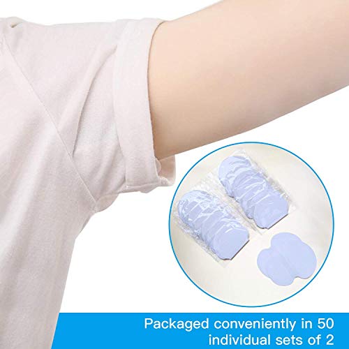 Underarm Sweat Pads - OTTOLIVES PREMIUM QUALITY Fight Hyperhidrosis [100 Pack] for Men and Women Comfortable, Non Visible, Extra Adhesive, Disposable Dress Guards/Shields, Non Sweat Armpit Protection - Thumbnail 7