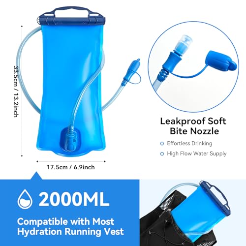 AXEN Hydraiton Bladder 2L, Large Opening Leak Proof Water Bladder, Water Reservoir Storage Bag for Hydration Pack – Bild 3
