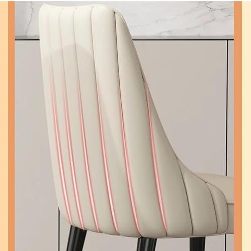 Image of Dream Furnishing - Set of 6 Dinning Chairs Elegant & Luxury Looks Strong Metal Frame Legs for Home Cafe Office Hotel (Tan Set of 6)