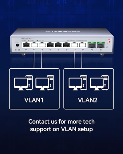 Image of 10-Port 2.5G Web Managed Ethernet Switch, Support LACP /VLAN /QoS /STP /IGMP, 2.5 Gigabit Network Switch, Metal Housing Fanless 2.5Gb Switch, Desktop /Wall-Mount