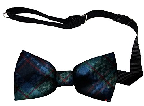 Noeud papillon en laine Grampian District Tartan fabriqué en Écosse avec sangle réglable