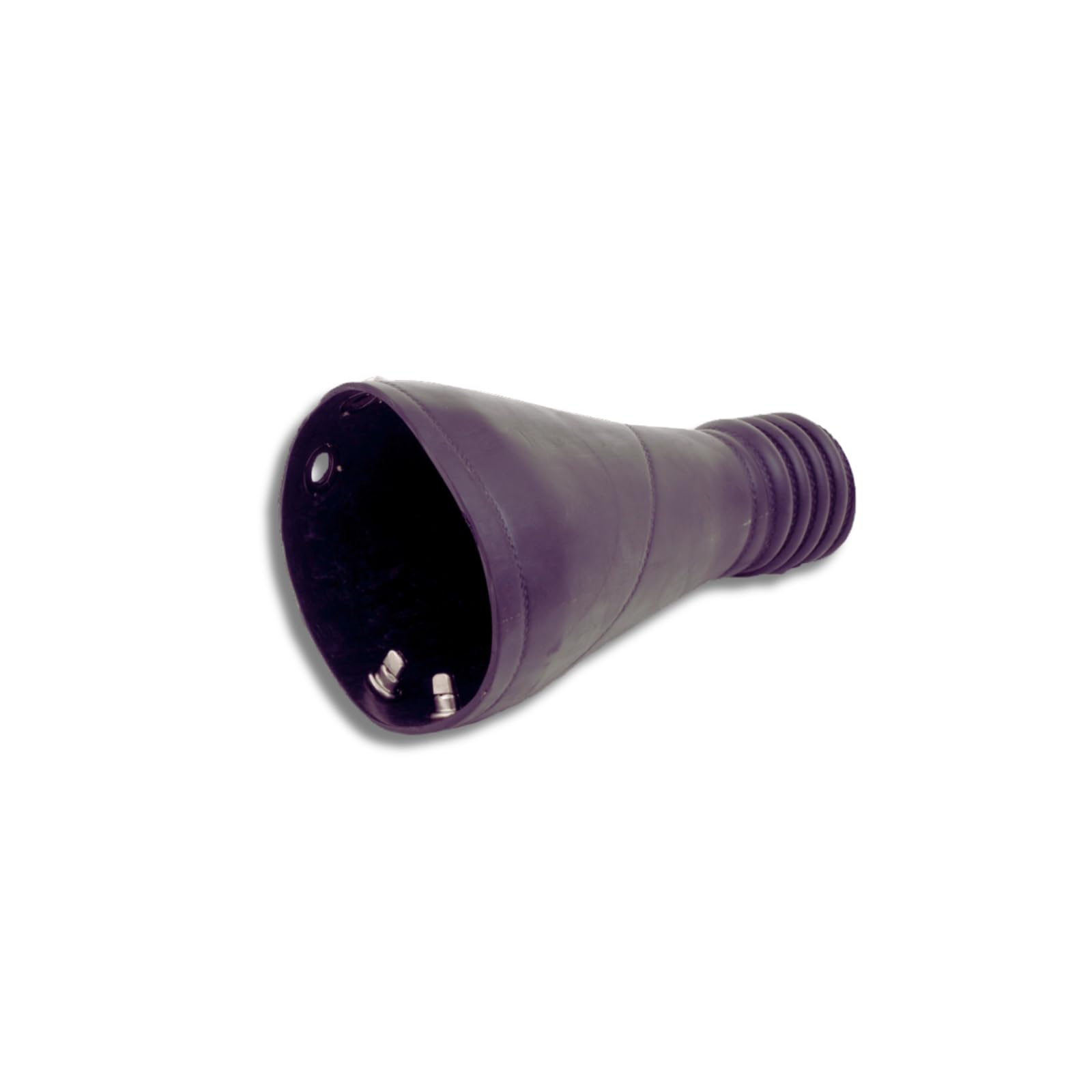 RA250 - Crushproof Tubing bell shaped tailpipe adapter with snaps. Attaches to the FLT250 and FLT350