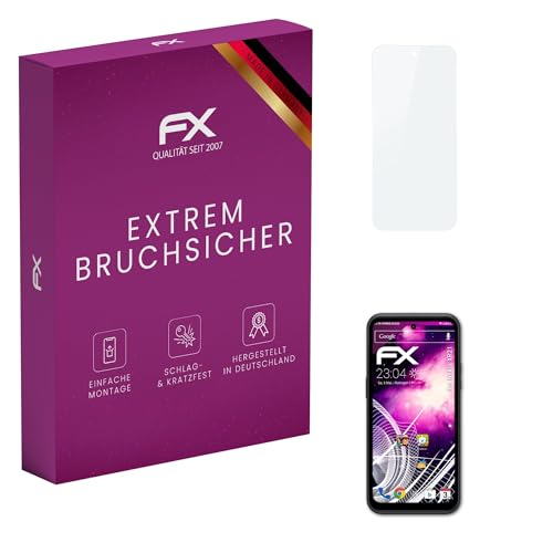 atFoliX Glasfolie kompatibel mit Nokia XR21 Displayfolie, 9H Hybrid-Glass FX Schutzpanzer Folie