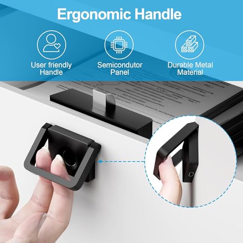 Image of Escozor DFL06 Fingerprint Drawer Lock with Metal Body | Smart Biometric for Cabinet, Wardrobe & Furniture Use | Electronic Safety System | 20 Fingerprint Memory | Individual E-Key