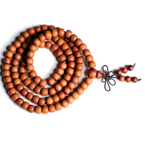 Image of Zen Dear Unisex Teak Wood Prayer Beads Buddha Buddhist Beads Japa Mala Necklace Bracelet Bead