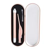 LED Earpick Reinigung werkzeug, Edelstahl Langlebige Pinzette Ohrstöpsel für Baby Kid Kind Ohr reinigung Set Nasenreiniger Pinzette Set für Baby Kids Erwachsene[Roségold]Temporäre Tattoos