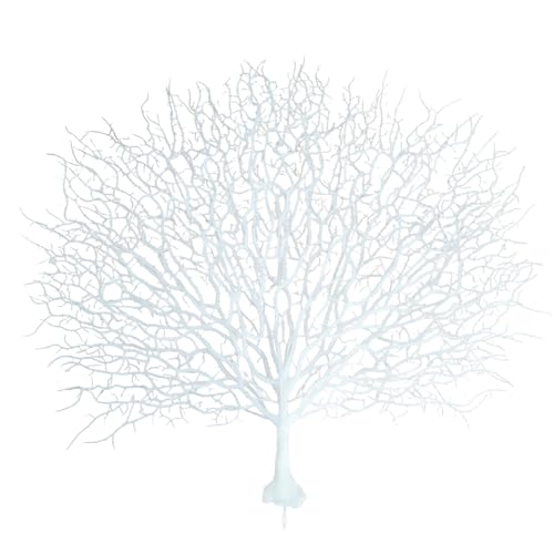 SCDOA Plastic Branch Coral Branch，Coral Branch Plant Plastic ，Artificial Coral Branches，Artificial Tree Branch Coral ，White Simulation Dead Tree Branch(White)