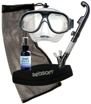ARC Lens Visionaire Tri-Gemini Mask and Snorkel Set with Padded Mask Strap and Antifog