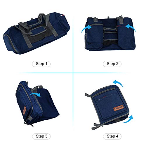 Hi Kiss 55L Travel Duffel Bag, Foldable Weekender Bag with Shoes