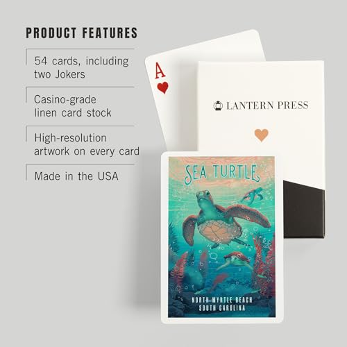 Baraja de Poker North Myrtle Beach, Tortuga Marina, 52 Cartas miniatura 3