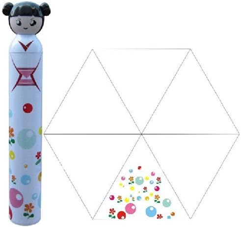 White China Doll Umbrella w Hard Case