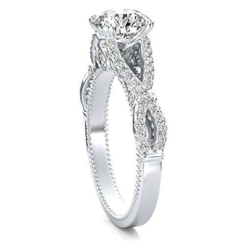 Molioaki 1.28 Carat (ctw) moissanite engagement rings for women 10K/14K/18K gold ring moissanite rings3