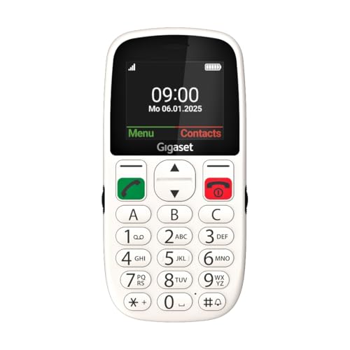 Gigaset GL395 Seniorenhandy mit SOS-Taste, 2,2-Zoll-Farbdisplay, Perlweiß