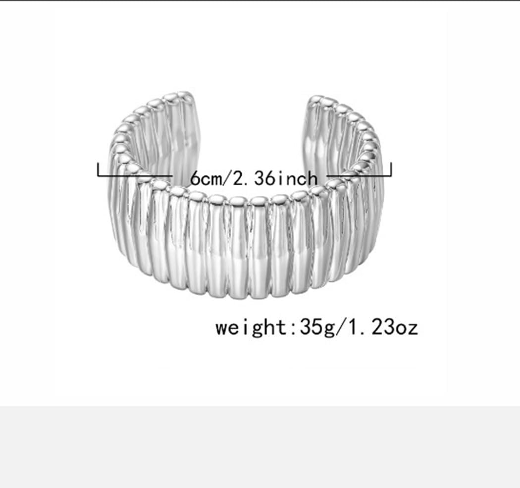 Chunky Acrylic Bangle Bracelets for Women Acrylic Cuff Bangle Bold Statement Bracelet Trendy Wide Wrist Cuff Bracelets Irregular Opening Bracelet Dainty Jewelry Gift - Image 4