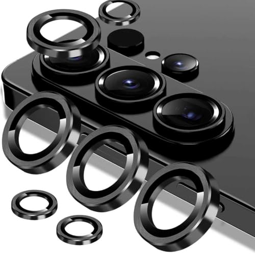 Image of Camera Lens Protector Compatible with Galaxy S26 Ultra | 9H Tempered Glass Lens Guard | HD Clear Scratch Resistant | Full Coverage | Case Friendly | Easy Installation | Black