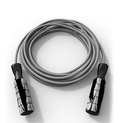 ROUZIHU Saltar Cuerdas para Saltar Cable Velocidad Ajustable Plástico Grueso Cuerda para Saltar de Doble rodamiento Deportes Equipos de Fitness(Gray)