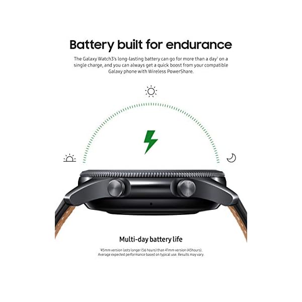 SAMSUNG Galaxy Watch 3 (45mm, GPS, Bluetooth) Smart Watch with Advanced Health Monitoring, Fitness Tracking, and Long lasting Battery - Mystic Black (US Version)