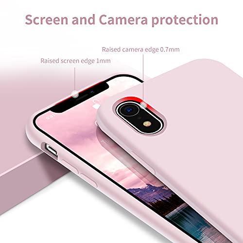 Coque silicone iPhone XR protection intégrale contre chutes et rayures rose glacé