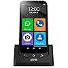 SPC Zeus 4G Pro + Carcasa | Smartphone fácil Uso Mayores | Iconos XXL, Botón SOS, Configuración remota | 5,5”, 4GB RAM, 64GB Memoria Interna, cámara 13MP, Android 11, Base de Carga, Negro