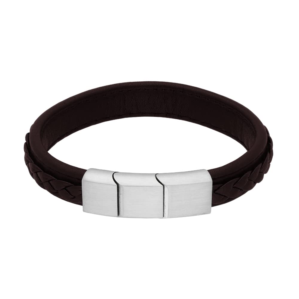 Treuheld® Leder-Armband mit Magnetverschluss | Geflochten Breit | 2 Farben