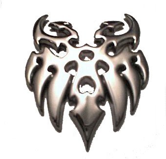All Ride 91881 Logo Chrome Flames Sticker