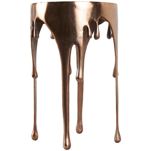 Deco 79 083228 Aluminum Metal Side End Accent Table Drip End Table thumb #9