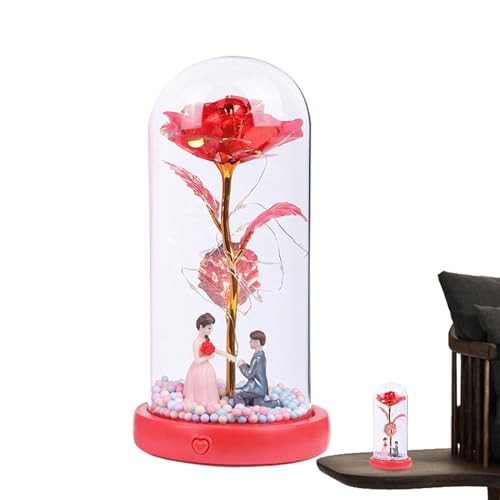 Lámpara floral romántica con luces LED para decorar tu mesita de noche con estilo