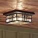 Kichler 49834OZ Craftsman/Mission Two Light Outdoor Ceiling Mount from Beacon Square Collection in Bronze/Dark Finish