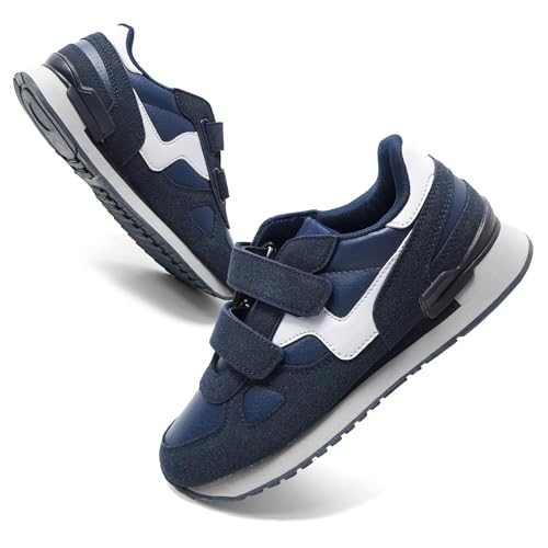 JOMIX Zapatillas Hombre Casual Zapatillas Running Hombre Zapatillas Deportivas Hombre con Banda Ajustable Gimnasio Correr Tenis Carretera, Navy, 42 EU