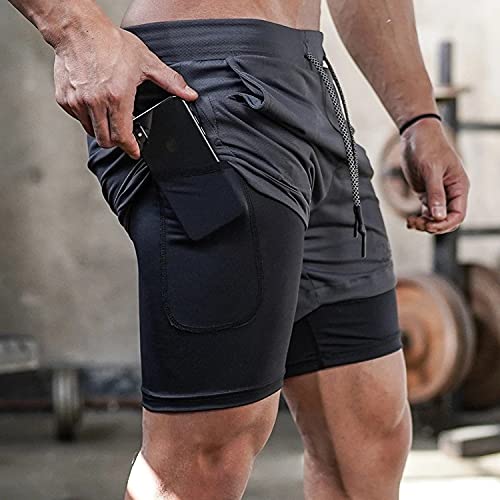 Mens Running Gym Shorts Breathable Lightweight Athletic Sport Shorts for Workout with Pockets