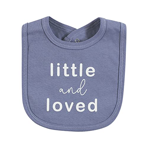 Image of Touched by Nature Unisex Baby Organic Cotton Bibs, Blue Peanut, One Size