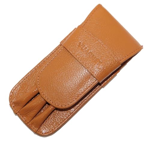 Estojo p/Caneta Vuarnet-BR Couro Legítimo p/3 Peças Caramelo