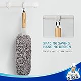 MR.SIGA Lint Free Microfiber Duster, Washable and Reusable Duster with Bamboo Handle and Replaceable Head, Duster for Household Cleaning, INCH - Image 5