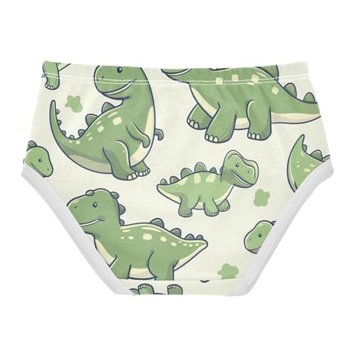 Cute Green Dinosaurs Underwear Girls, Toddler Girl Panties, Girls Underwear Cotton, 2–8 Years2