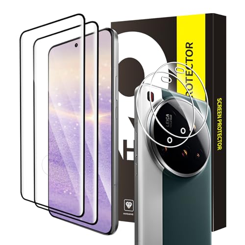 Cable Leader 2+2 Stück Schutzfolie für Panzerglas für Xiaomi 15 Ultra 5G 9H Härte Kratzfest Ohne Luftblasen mi 15 Ultra Displayschutzfolie 3D Curved Einfache Installation Ultra-HD Gehärtetes Folie