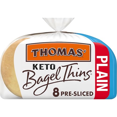 Thomas' Keto Plain Bagel Thins, 8 count, (1.63 oz each),