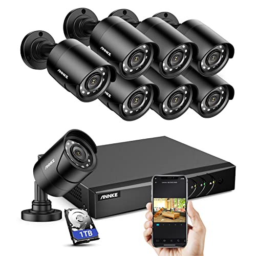 Annke 8Ch Wired Security Camera System With 1Tb Hard Drive, H.265+ Surveillance Dvr And 8 X 1080P Hd Ip66 Cctv Camera, 100 Ft Night Vision With Smart Ir, Easy Remote Access, Motion Detection #TOP10