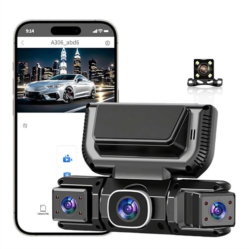 360° Car DVR WiFi 4 Channel Dash Cam Video Recorder,1080p